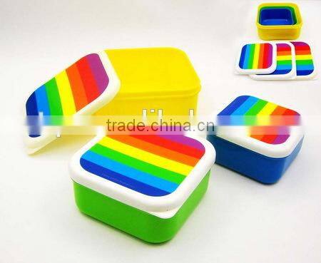 3PCS Square Lunchbox bento box set /storage box