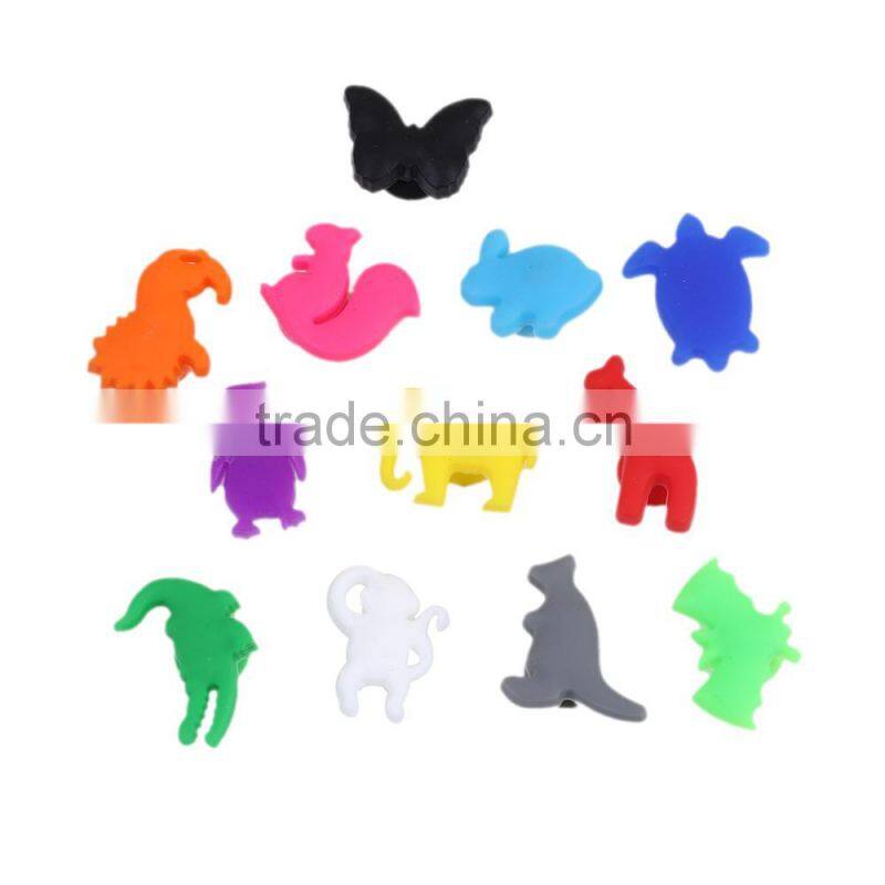 Wine Accessories Silicone Wine Glass Charms Animal Multicolor Silicone Wine Glass Makers