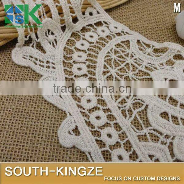 New crochet sk collar Begei Embroidery Neckline Costume Decor Sewing Applique Craft Collar Lace Trim Soluble Cotton Lace Collar