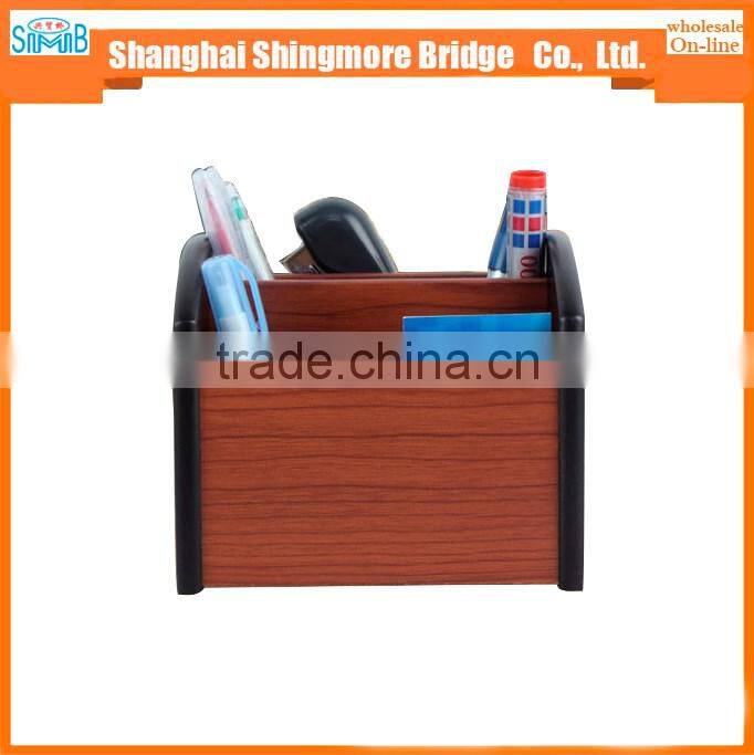 alibaba china shcool apparatus supplier hot wholesale high standard MDF wooden pen holder for office