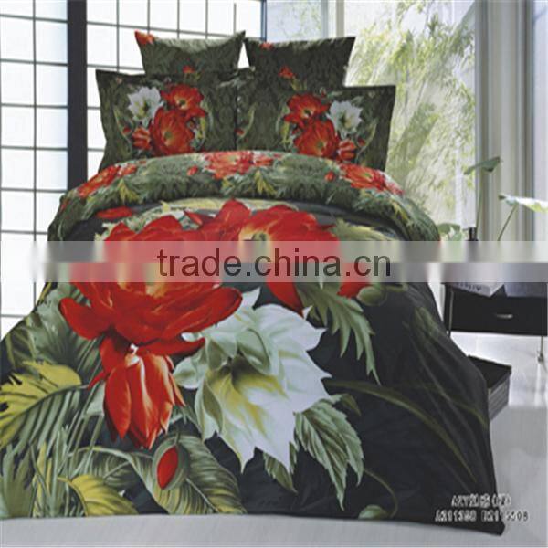2016 new style 13372 60*40s reactive printed 3D green grass bedding sets