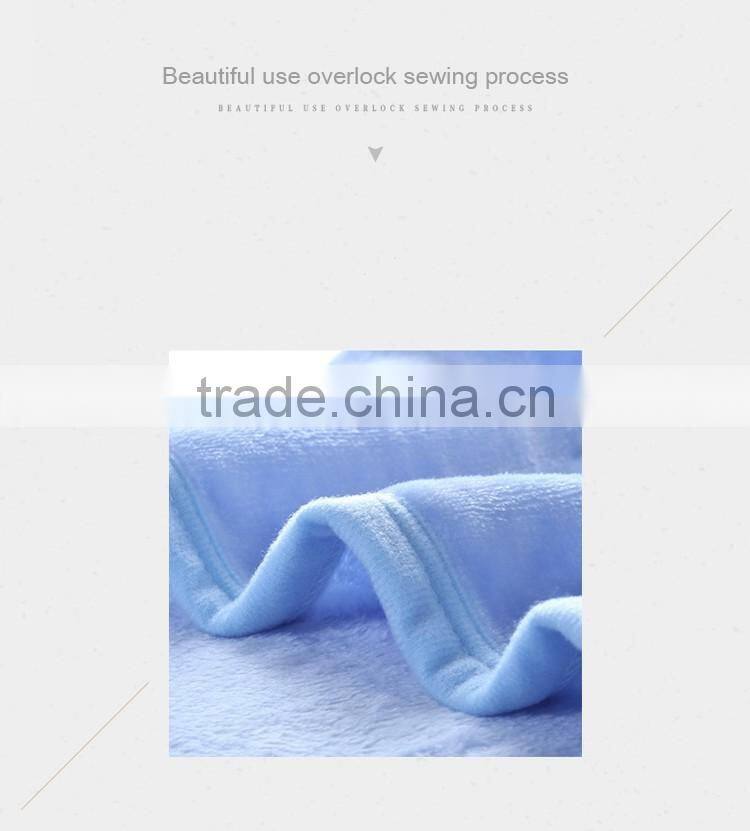 Soft plain baby flannel fleece blanket plus