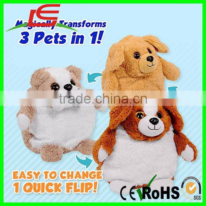 hot sale golden lab in one quick flip the bulldog is a beagle reversible pop out pets stuffed toy