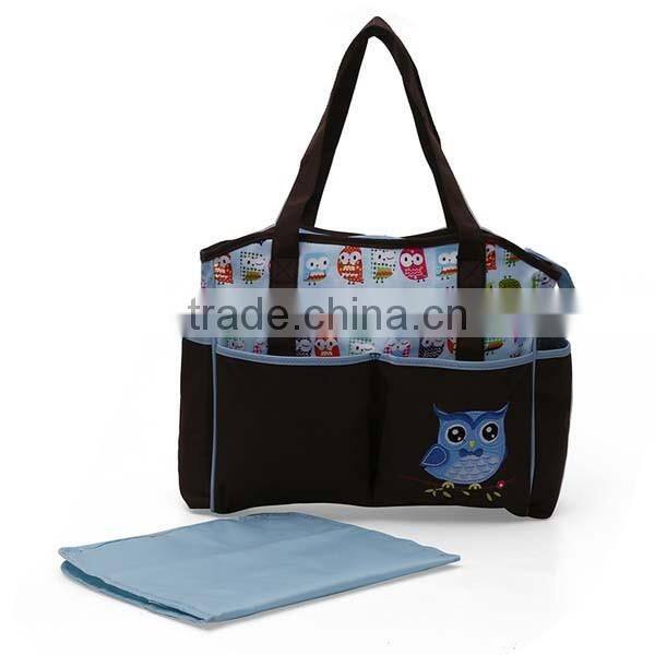 cartoon owl maternity mummy handbag waterproof baby stroller bag