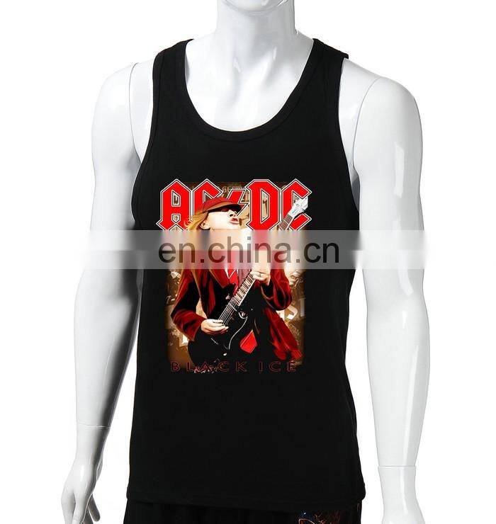 Hammerfall tank top custom print,men tank top fitness