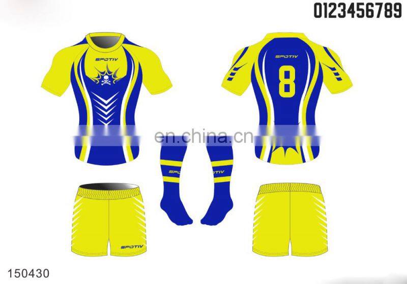 2016 new custom design rugby jersey with sublimation