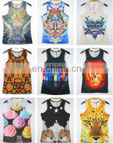 2015 hot sale sublimated tank top women