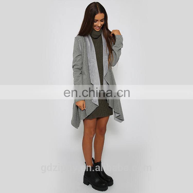 Alibaba express clothes New design jacket for women women jacket in Grey
