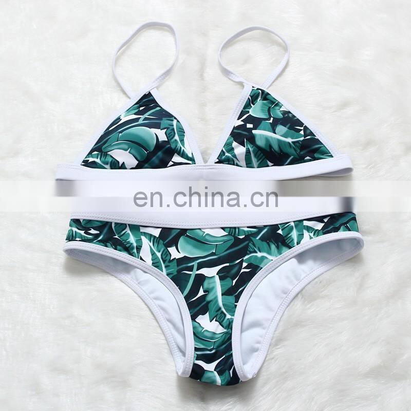 Fashion 2017 wholesale floral print hot bikini