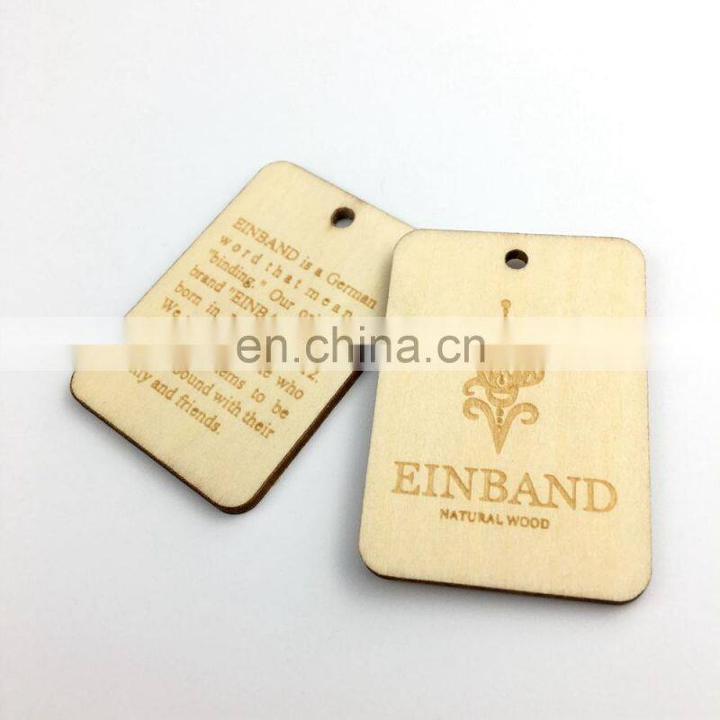 personalized wood hang tag for clothing printing wood hang tags