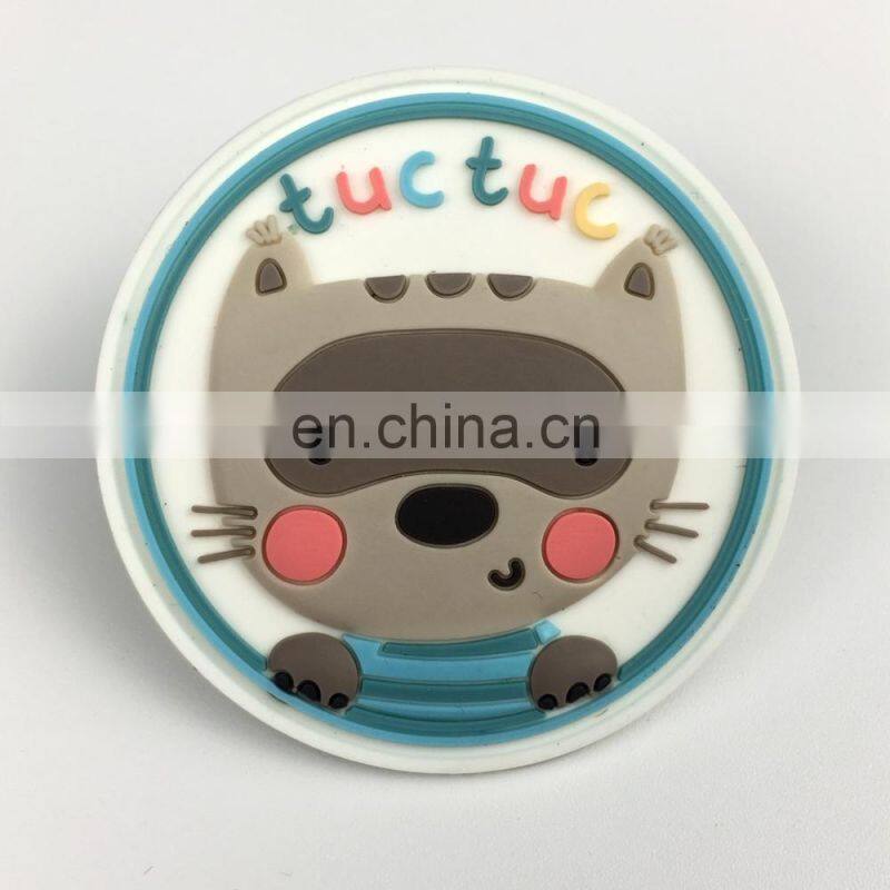 wholesale soft rubber badge custom PVC rubber 3D patch for jeans