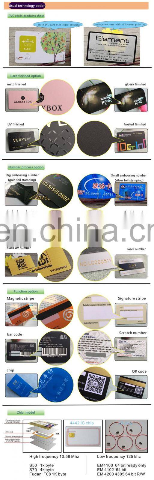 Good Quality Transparent Material Pvc Business Card