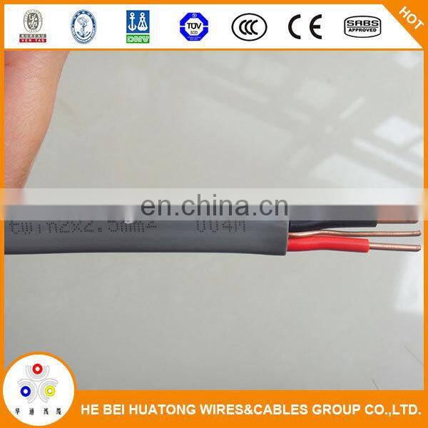 Hot selling flat copper core 300/500V Flat Twin and Earth Cable/cheap electrical wire /flat electrical wire prices