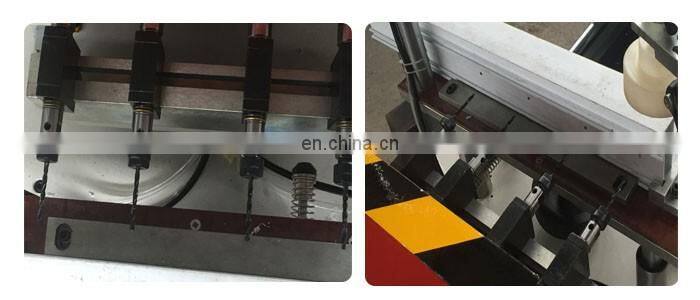 Horizontal double door hinge drilling machine for aluminum window and door