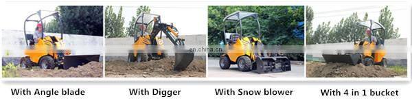 Chinese compact hydrostatic mini wheel loader trade for garden digging tools review