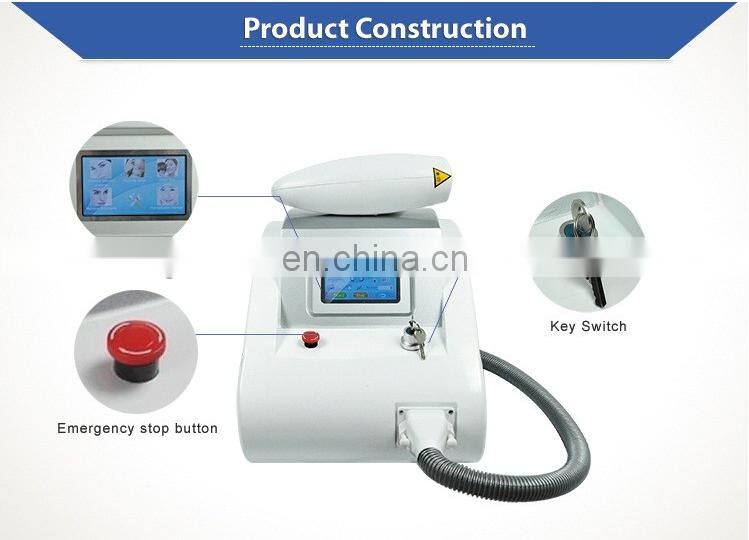 Portable 1064nm 532nm Nd Yag Laser Machine For Tattoo Removal /Eyebrow Removal