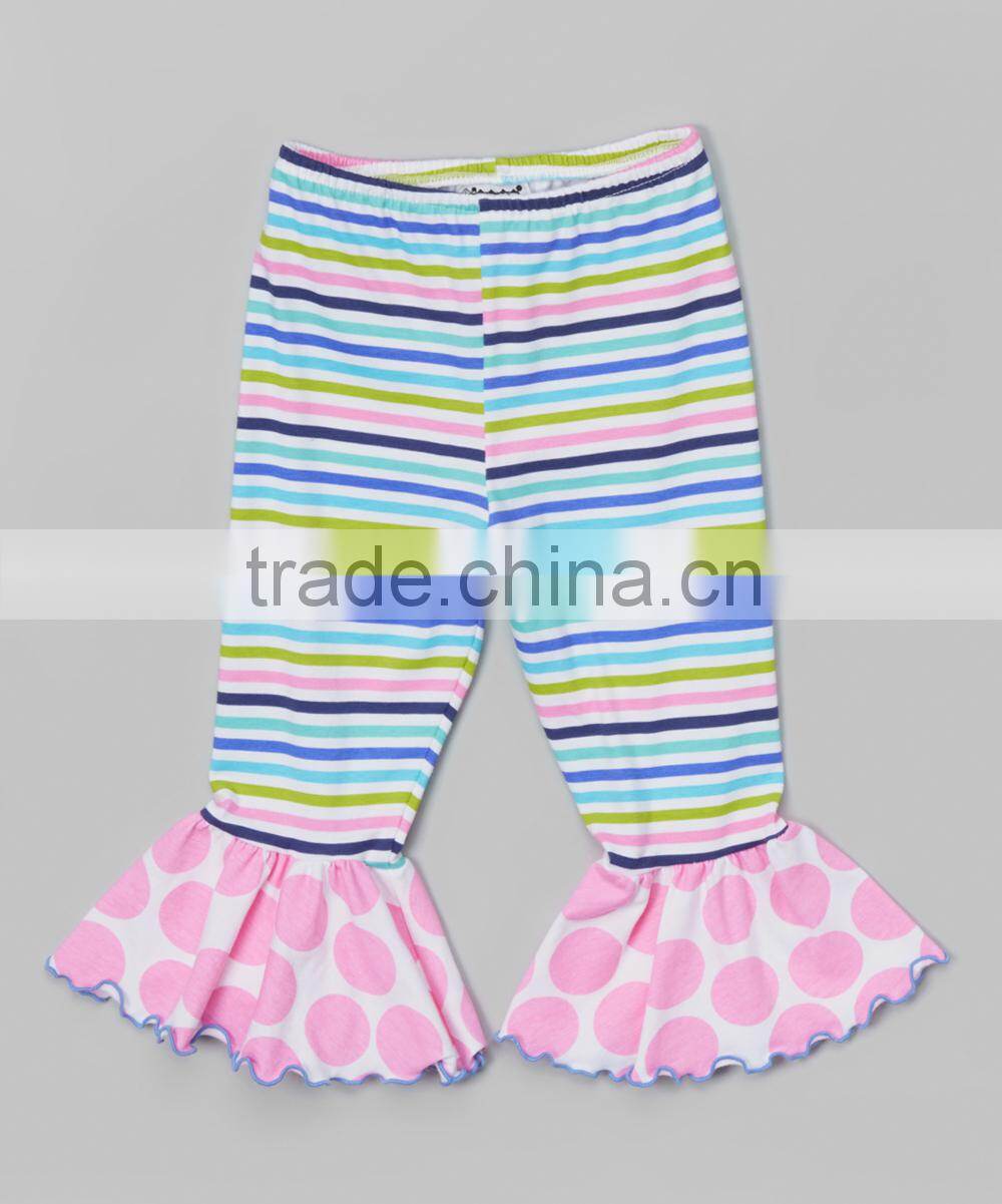 custom dongguan clothing 100% cotton ruffle strip child wholesale clothing