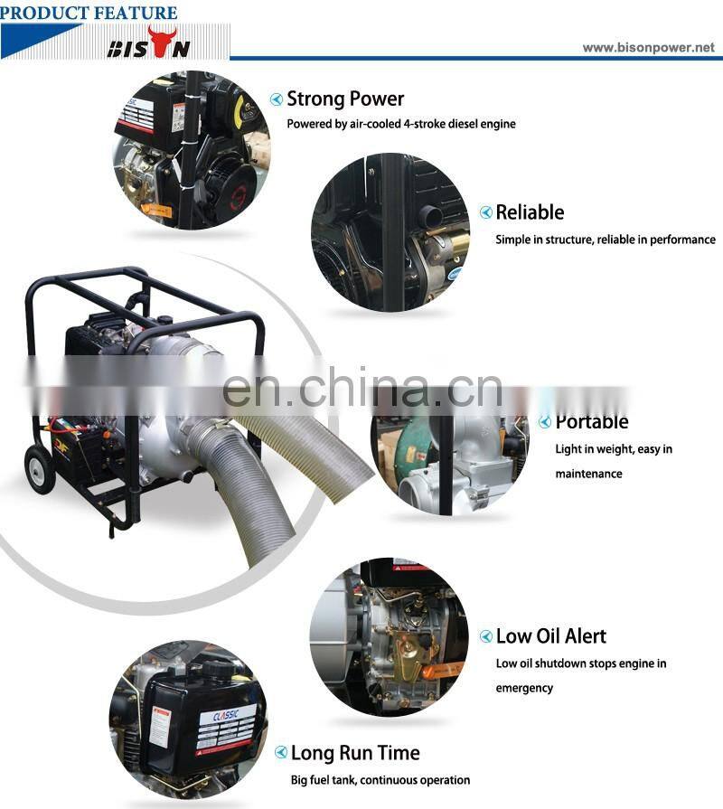 BISON(CHINA) BSDWP60 6 Inch Diesel Agricultural Irrigation Water Pump With Big Displacement