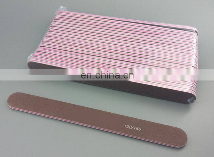 Professional Round abrasive wooden Custom Printed 80 100 150 180 240 grit finger nail file Japan with logo
