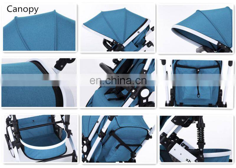 High view aluminum baby stroller/baby strollers 3 in one/baby stroller pram