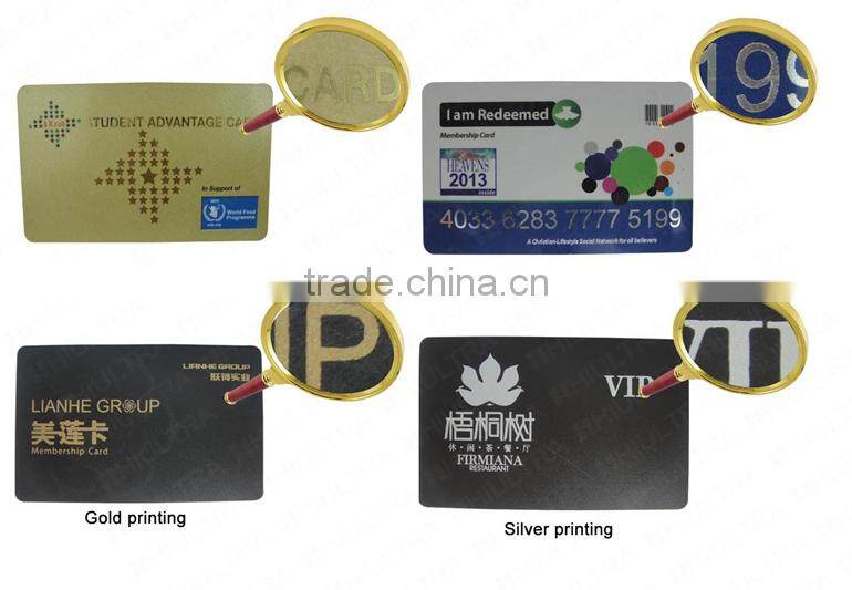 Waterproof pvc printing cards with foil silver/gold