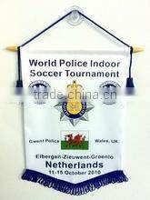 satin double sided printing , tow layers with Tassels, Hanging Flag or silk banner