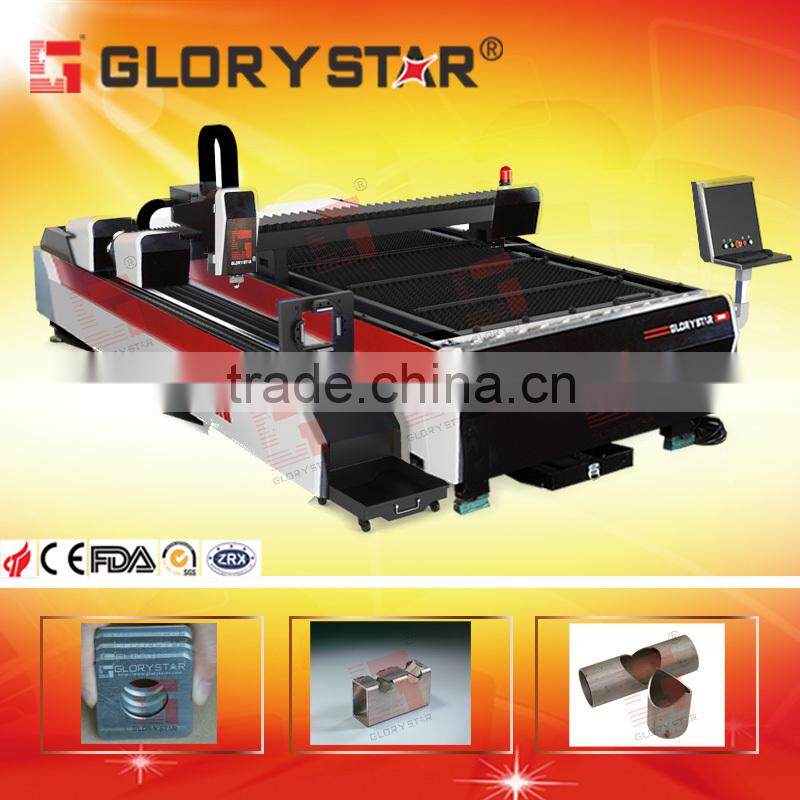 Double worktable Fiber Laser Cutting Machine for metal materials 0-25mm carton steel GS-3015C with CE Cerfitication