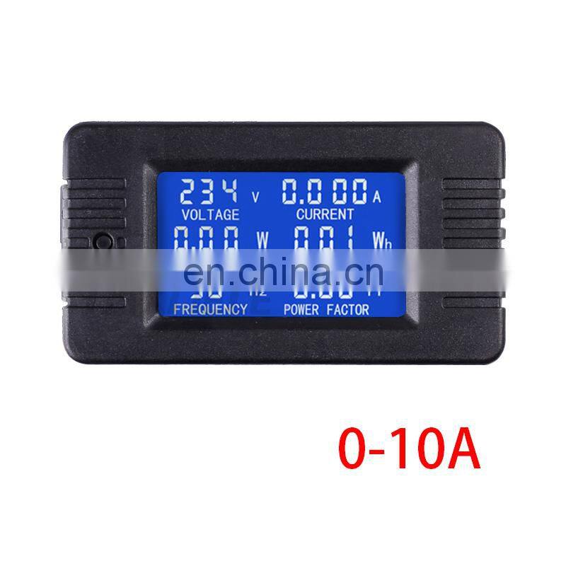Digital Voltage Current Meter LCD Panel Amp Volt Watt Kwh Power Factor Meter AC80-260V 100A Voltmeter Ammeter with Coil CT TX022
