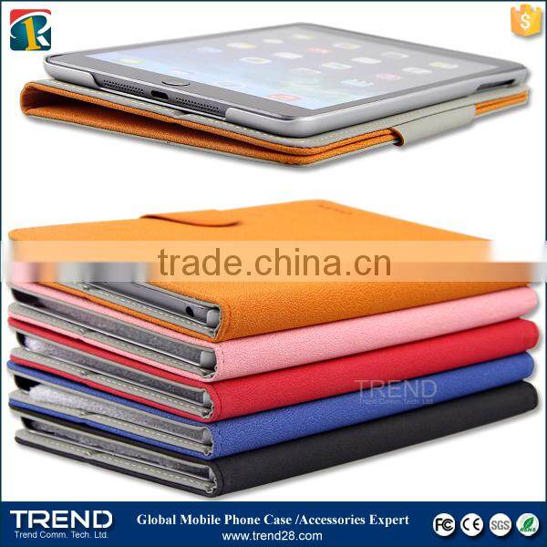 china supplier snow pattern stand folding leather case for ipad air