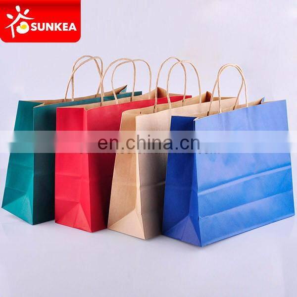 Cost production cheap white kraft custom paper bag