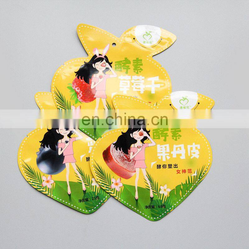 Wholesale supplier Gravure printing Custom print heart custom shape mylar bag