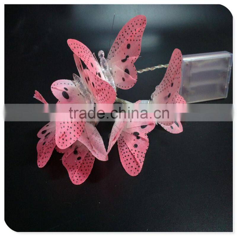 led fiber butterfly fariy battery powered christmas lights for christmas ornament, funny decoration
