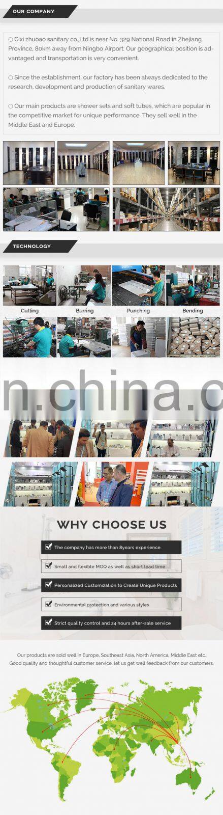 New high quality cheap stainless steel black rain shower head set