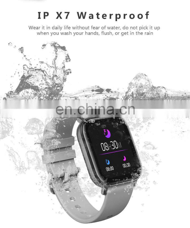 P9 Smart Watch Men Full Touch Screen Fitness Tracker Calender IPX7 Waterproof Blood Pressure Smart Clock P9 Smartwatch