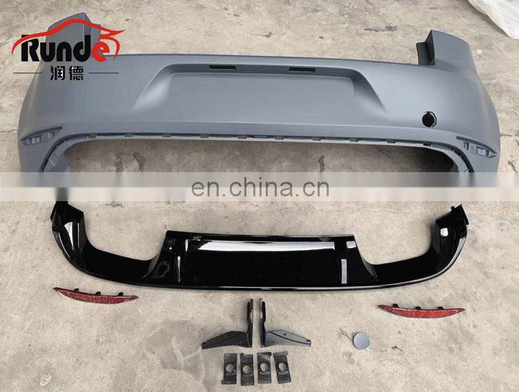 Runde ABS Material R Style Body kit Front Rear Bumper Side Skirt Grille For 12-17 Volkswagen Golf 7 And Golf 7.5 body kit