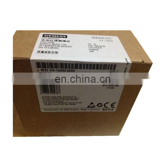 6ES7 214-1AG40-0XB0 Siemens SIMATIC S7-1200 PLC CPU Module CPU 1214C