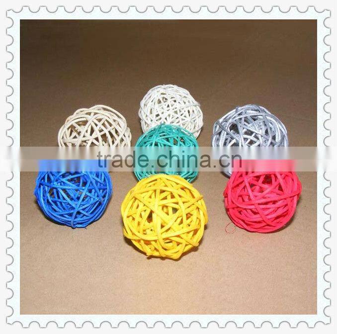 outdoor handwoven natural rattan ball light