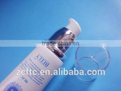 green plastic airless tube packaging cosmetics tubes with flip top cap, 50g cosmetic packaging tube for faical mask