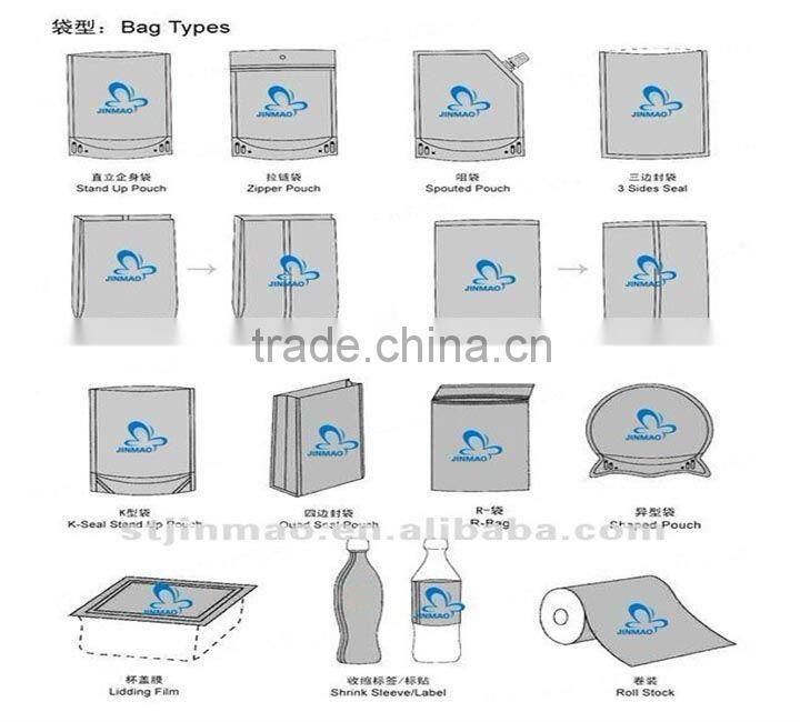 Center sealed washing detergent powder bags with factory price