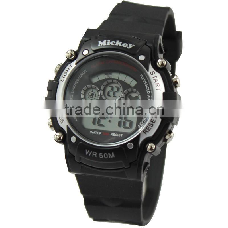 Popular Pink Children Kids Students Teenagers Lovely Sports Xmas Gift Hours Digital LED Wrist Hand Watches, Free & Drop Shipping