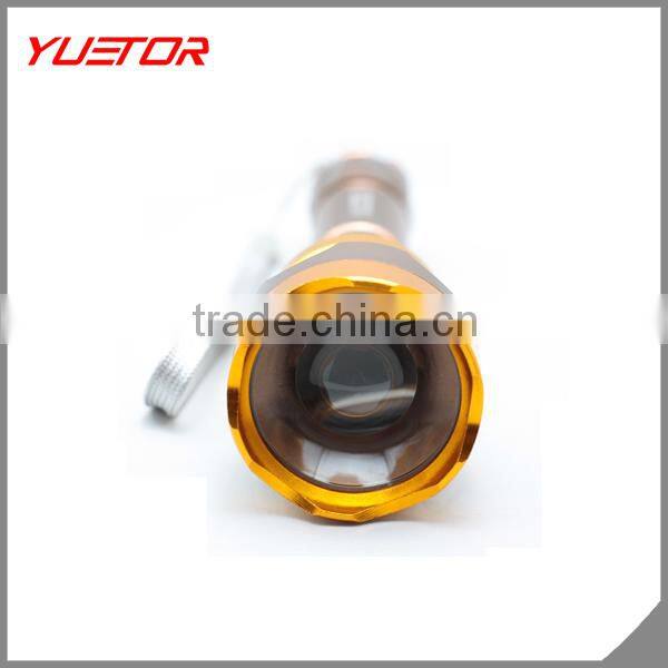 5 modes high power CREE LED aluminum waterproof and anti-shock flashlight with zoom function