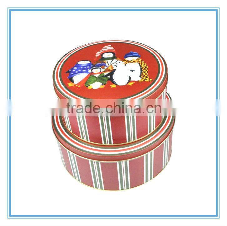 Custom wholesale christmas tin boxes tin cans for christmas