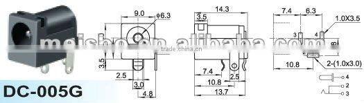 Male dc connector sizes for laptop