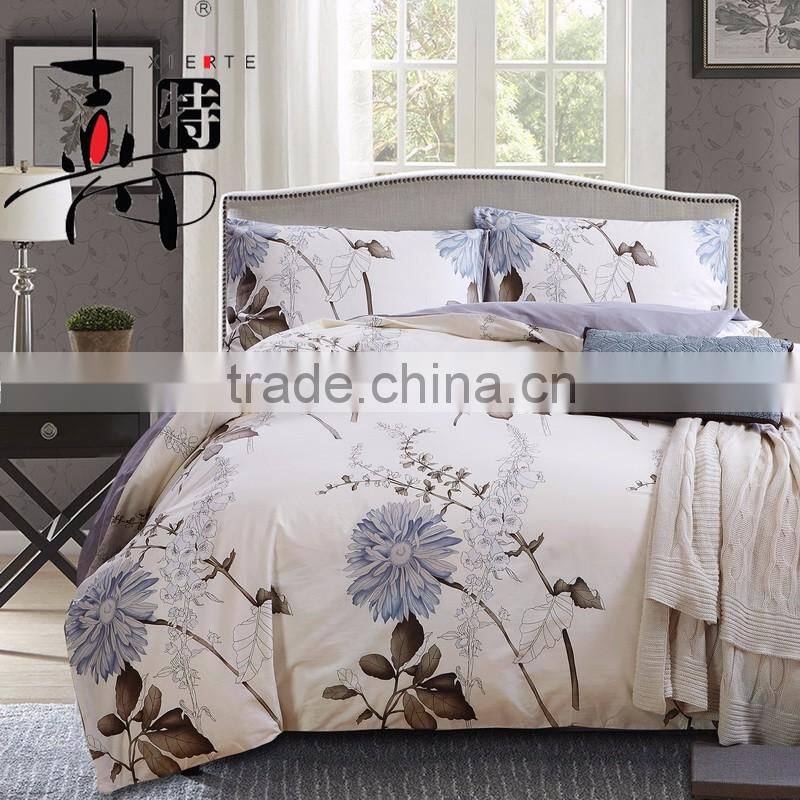 Reactive cotton new comforter flower printing chinese bedding set