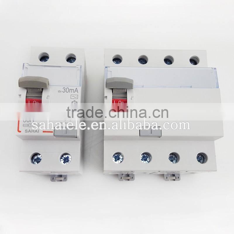 Wenzhou liushi factory 4P 63A ELCB Earth leakage circuit breaker elcd rccb TX.DX
