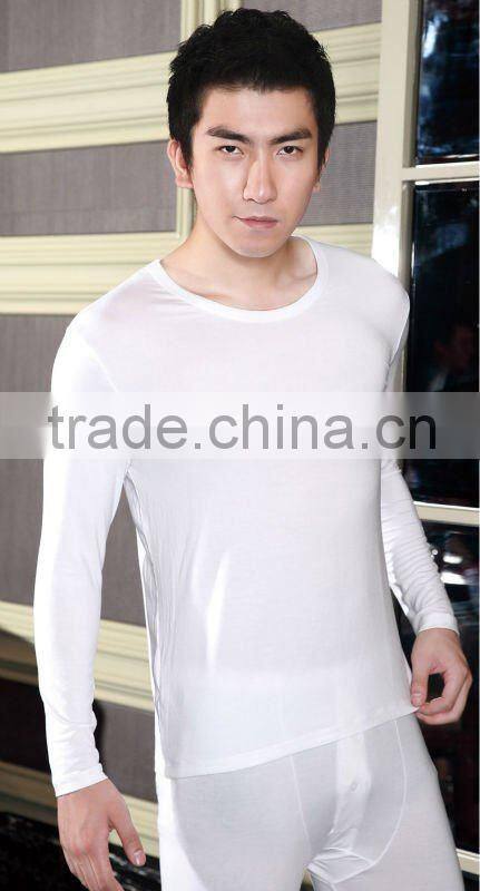 100% modal man white skintight underwear suit