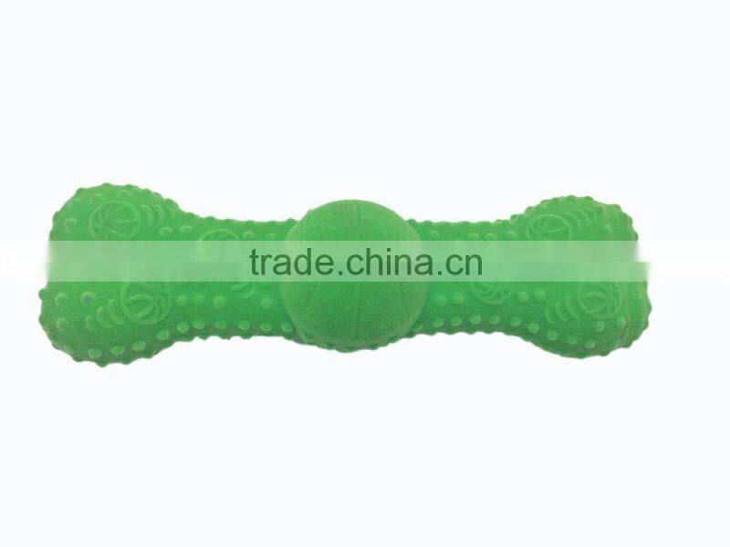 cheap ball bone shaped flocking vinyl pet dog squeaky chew toy