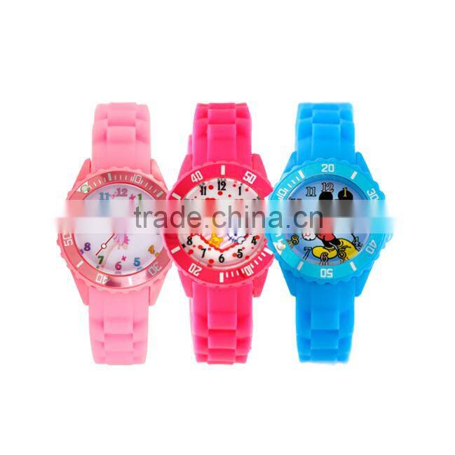 2015 Custom cute cartoon silicone wrist watches silicone band watch