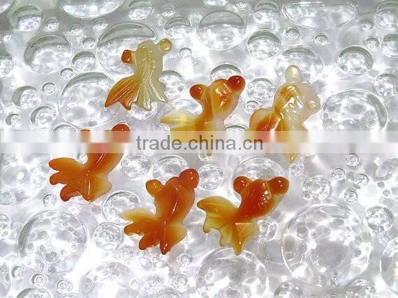 6 Pcs Lovely Fish In The Water Chalcedony Stone