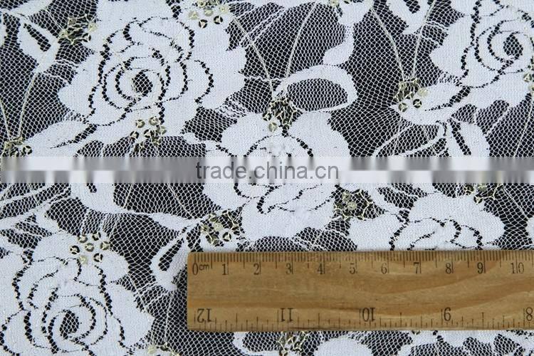 2016 new fancy cheap stretch embroidery sequined wholesale beaded lace fabric new flower laces